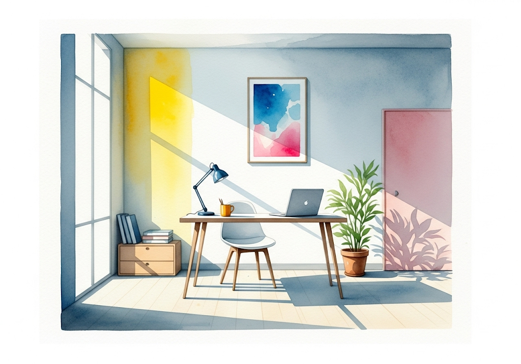 Calm and inviting therapy office space